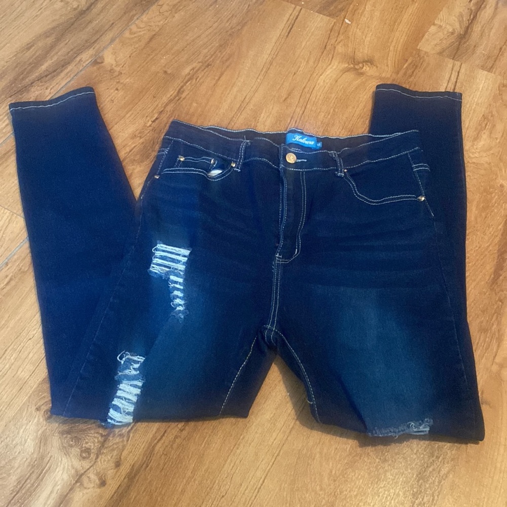 Distressed jeans size 14